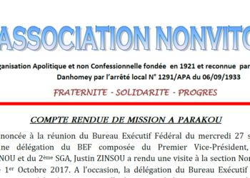 Compte rendu de mission à Parakou
