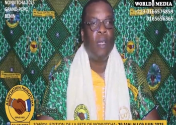 Version Xwla du 1er Message du Comité d’Organisation de la 104ème édition de la fête de NONVITCHA. Présenté par le Premier Vice Président, Elie AGBETY.