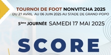 Tournoi de Foot Nonvitcha 2025 : Score de la 5e journée